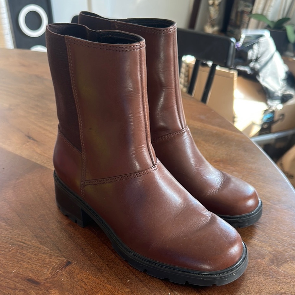 Women's Brown Leather Ankle Boots